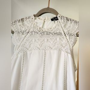 Lulus White Lace Dress